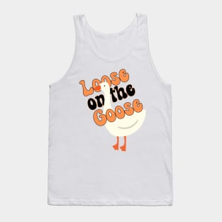 Silly Goose Shirt Funny Loose On The Goose Meme Groovy Retro Wavy Tank Top